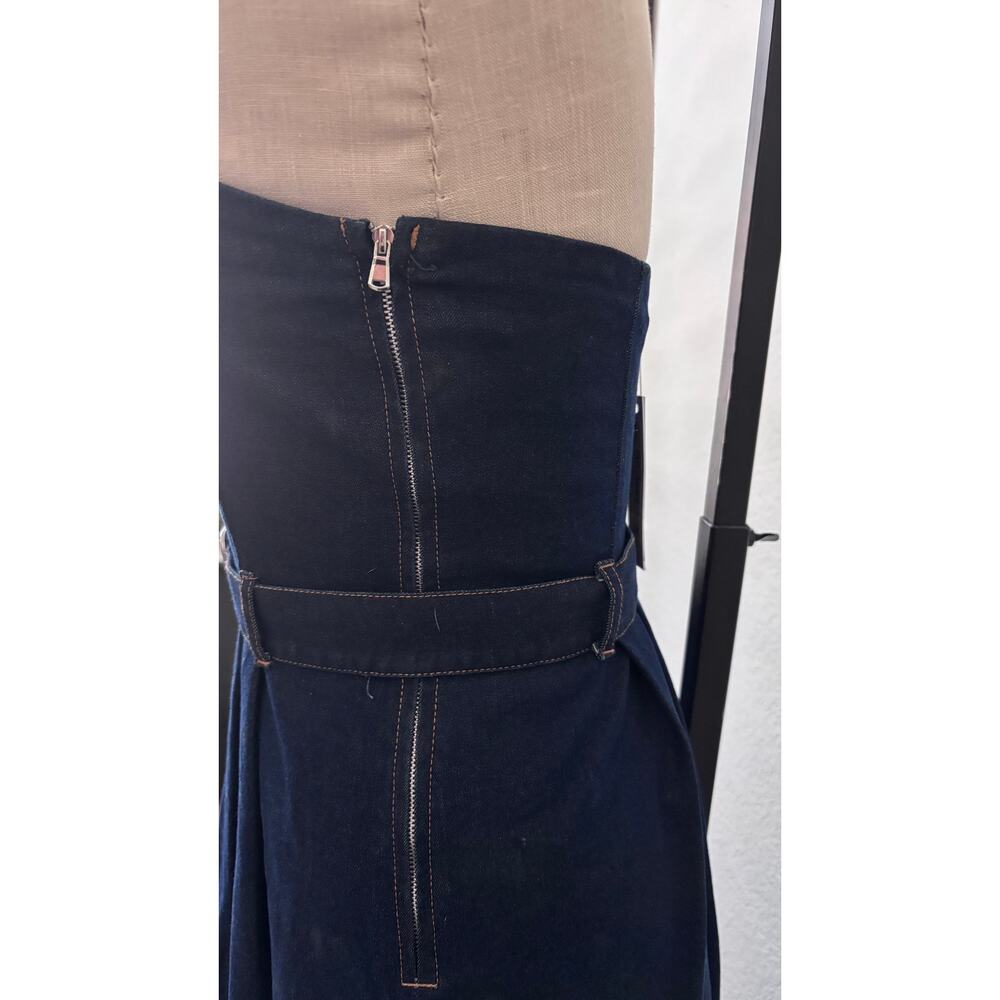 Steve Madden NWT Strapless Denim Midi Dress w/Belt Size 2 - Picture 2 of 4